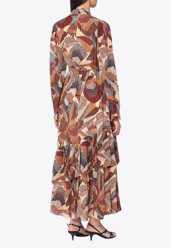 Farm Rio Dotted Macaws Printed Maxi Dress Multicolor 339844PL/R_FARM-25031