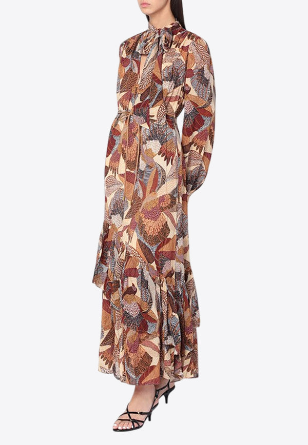 Farm Rio Dotted Macaws Printed Maxi Dress Multicolor 339844PL/R_FARM-25031