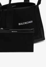Balenciaga Small Cabas Logo Print Top Handle Bag Black 3399332HH3N/P_BALEN-1000