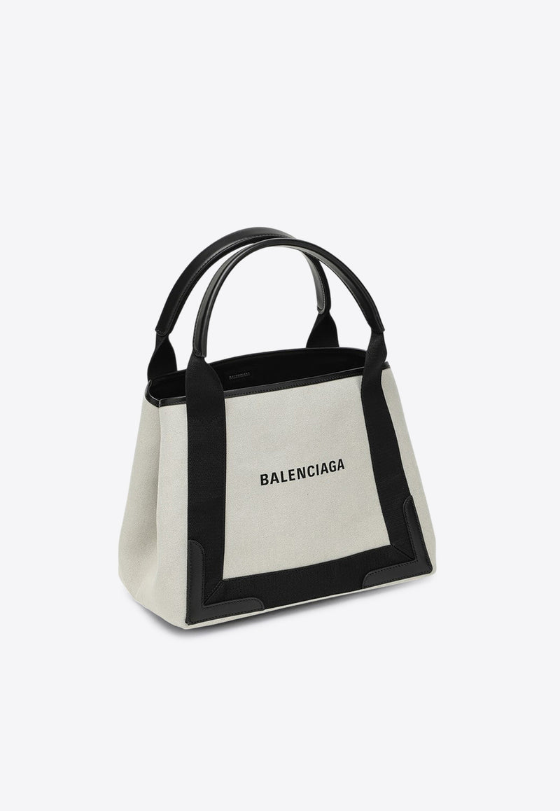 Balenciaga Small Cabas Logo Print Top Handle Bag Beige 3399332HH3N/P_BALEN-9260