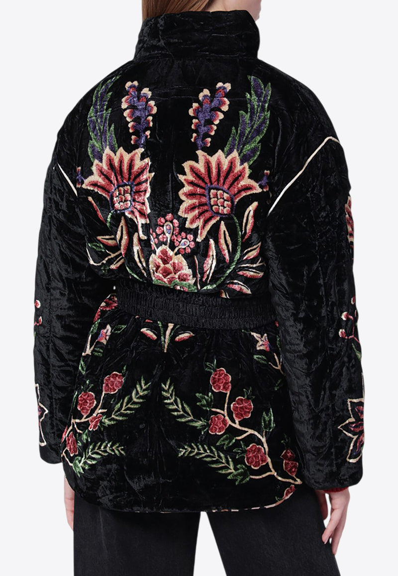 Farm Rio Marvelous Garden Reversible Velvet Down Jacket Multicolor 340358VEL/R_FARM-25066