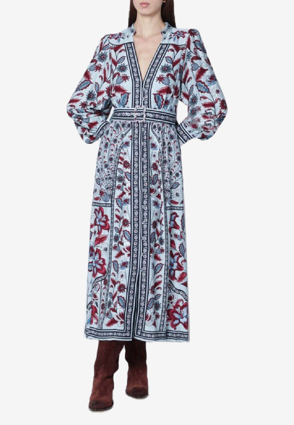 Farm Rio Marcelle Floral Print Midi Dress Multicolor 344002CO/S_FARM-26072