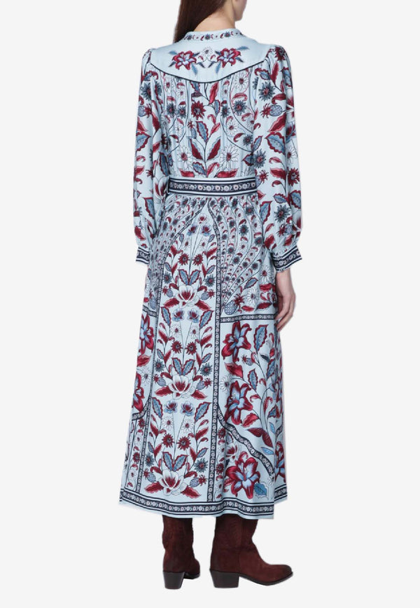 Farm Rio Marcelle Floral Print Midi Dress Multicolor 344002CO/S_FARM-26072