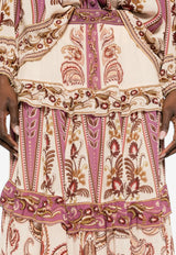 Farm Rio Paisley Tiered Maxi Skirt Multicolor 344137_PRINTED