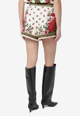 Farm Rio Wonder Rio Crochet-Trimmed Floral Shorts Multicolor 344170CO/S_FARM-26106