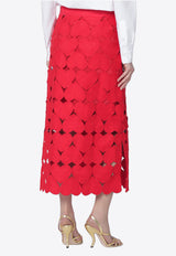 Farm Rio Interconnected Hearts Midi Skirt Red 344513LI/S_FARM-L0028
