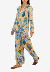 Farm Rio Mystical Notched Lapel Blazer Multicolor 348377_MULTI COLO