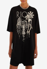 Farm Rio Rio Printed Playsuit Black 348554_BLACK