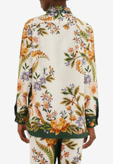Farm Rio Nature Print Collared Linen-Blend Shirt Multicolor 349062_PRINTED