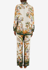 Farm Rio Nature Print Linen-Blend Pants Multicolor 349063_PRINTED