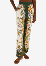 Farm Rio Nature Print Linen-Blend Pants Multicolor 349063_PRINTED