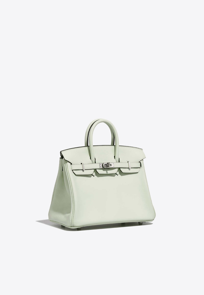 Birkin 25 in Vert Fizz Swift with Palladium Hardware