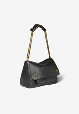Jérôme Dreyfuss Medium Lulu Crossbody Bag Black 44LULUMVE_Noir Brass