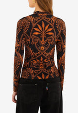 Farm Rio Ainika Ruched Waist Blouse Multicolor 350093_PRINTED