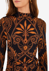 Farm Rio Ainika Ruched Waist Blouse Multicolor 350093_PRINTED