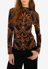 Farm Rio Ainika Ruched Waist Blouse Multicolor 350093_PRINTED