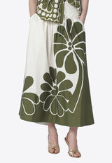 Farm Rio Palermo Printed Midi Dress Green 350513CO/S_FARM-26083