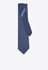 Ferragamo All-Over Gancini and Hearts Silk Tie Blue 351259 5 ADA 784220 BLUEPATTNAVY
