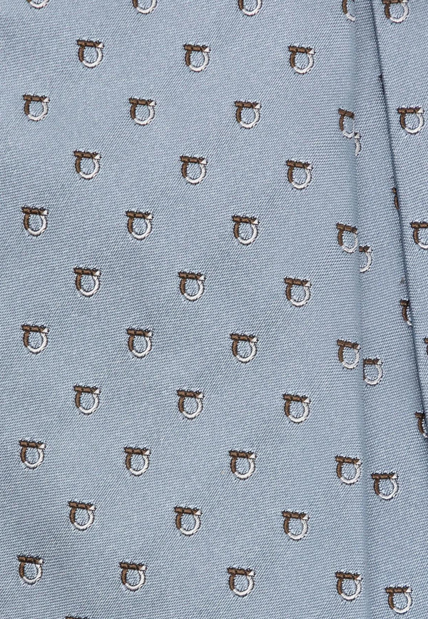 Ferragamo Two-Tone Gancini Silk Tie Blue 351281 5 ALASKA7J 784556 F CARTA ZUCCHERO