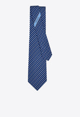 Ferragamo Sport Print Silk Tie Blue 351310 5 BASKET 788868 BLUE PATTERNED NAVY