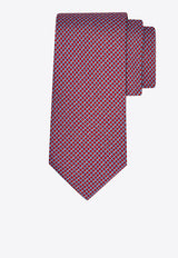Ferragamo Gancini Regimental Print Silk Tie Red 351312 5 BRIAN 788895 RED PATTERNED LIGHT/PASTEL