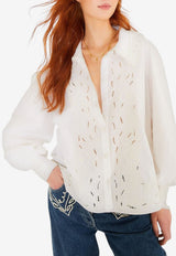 Farm Rio Embroidered Lace Buttoned Shirt Off-white 351924_OFF-WHITE