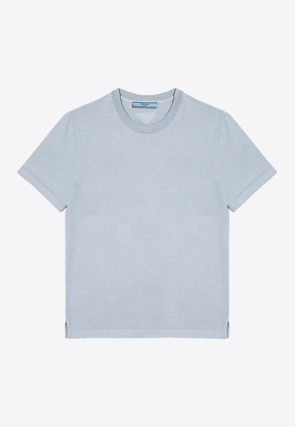 Prada Essential Crewneck T-shirt Light Blue 3548BOOO145S/P_PRADA-F0M10