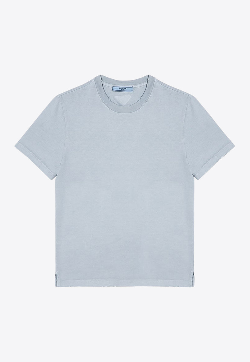 Prada Essential Crewneck T-shirt Light Blue 3548BOOO145S/P_PRADA-F0M10