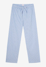 Derek Rose James Striped Pajama Pants Light Blue 3564-JAME001BLUBLUE