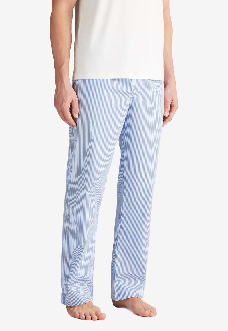 Derek Rose James Striped Pajama Pants Light Blue 3564-JAME001BLUBLUE