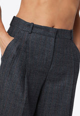 Quelledue High-Rise Wool Wide Pants Gray 35750720/P_QUELD-50