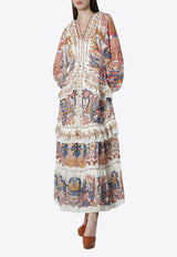 Farm Rio  Sea Garden Ruffled Dress  Multicolor 359252PL/S_FARM-26084