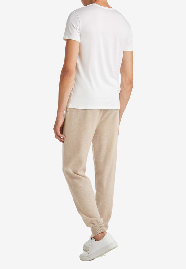 Derek Rose Finley Cashmere Track Pants Oat 3615-FINL010OATSAND