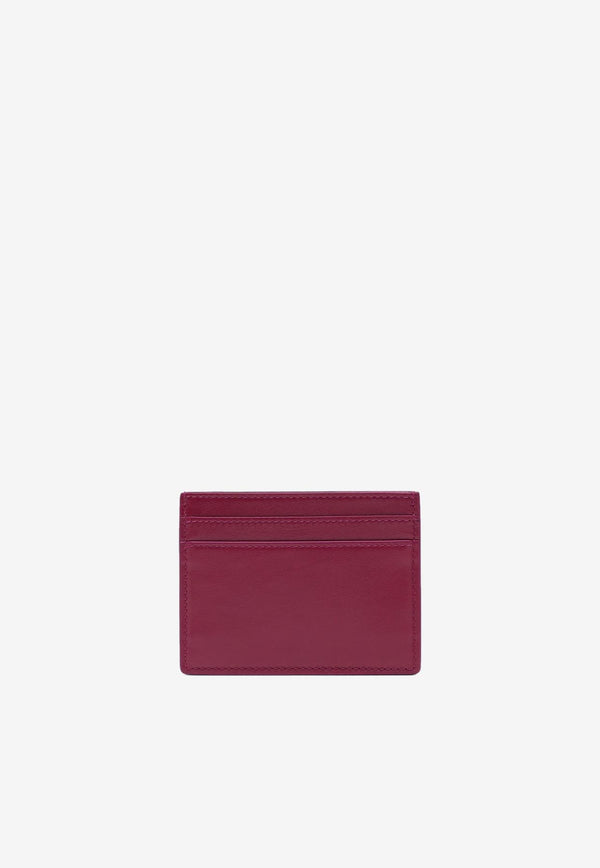 Saint Laurent Stamped Logo Leather Cardholder Fuchsia 370779AAE5K/R_YSL-5870