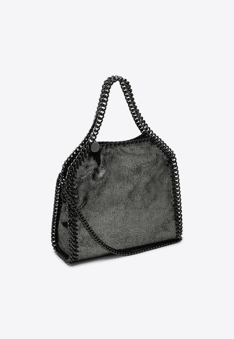 Stella McCartney Mini Falabella Metallic Tote Bag Black 371223WP0489/Q_STELL-1111