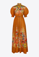 Zimmermann Alight Swing Floral Maxi Dress 3890DRS241ORANGE