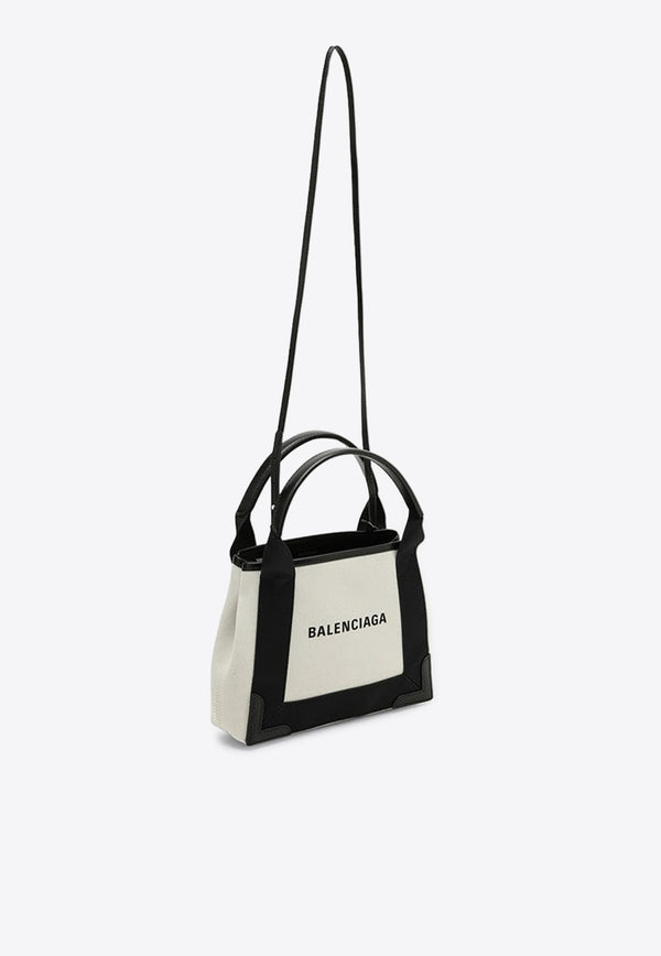 Balenciaga XS Cabas Logo Print Top Handle Bag Beige 3903462HH3N/P_BALEN-9260