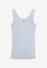 Prada Triangle Logo Tank Top Light Bue
