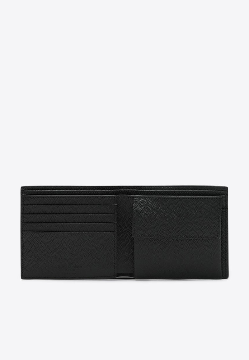 Saint Laurent Logo Stamp Leather East/West Wallet Black 396303BTY0N_YSL-1000