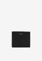Saint Laurent East/West Leather Wallet Black 396307BTY0N/R_YSL-1000