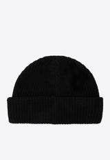 Moncler X Willow Smith Logo Patch Wool Beanie Black 3B000-04M1131/P_MONGE-999