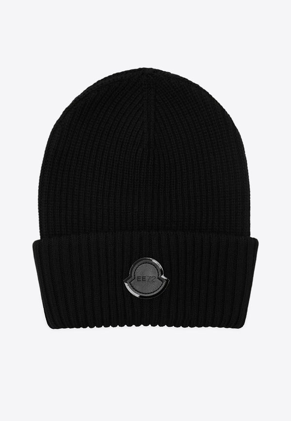 Moncler Logo-Patch Wool Beanie 3B00002M6727/R_MONGE-999