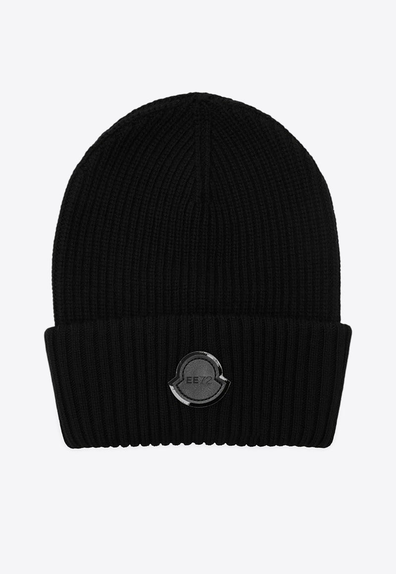 Moncler Logo-Patch Wool Beanie 3B00002M6727/R_MONGE-999