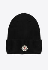 Moncler Wool and Cashmere Knitted Beanie Black 3B00075M1127/R_MONCL-999
