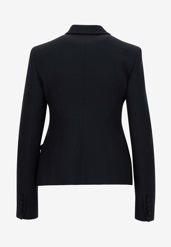 Valentino Single-Breasted Crepe Couture Blazer Navy 3B3CE3851CF 598