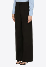 Valentino High-Waist Tailored Wool Pants Black 3B3RB5D01CF/N_VALE-0NO
