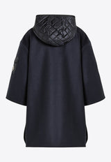 Moncler Wool-Blend Zip-Up Cape Blue 3G00002M7148/R_MONCL-P77