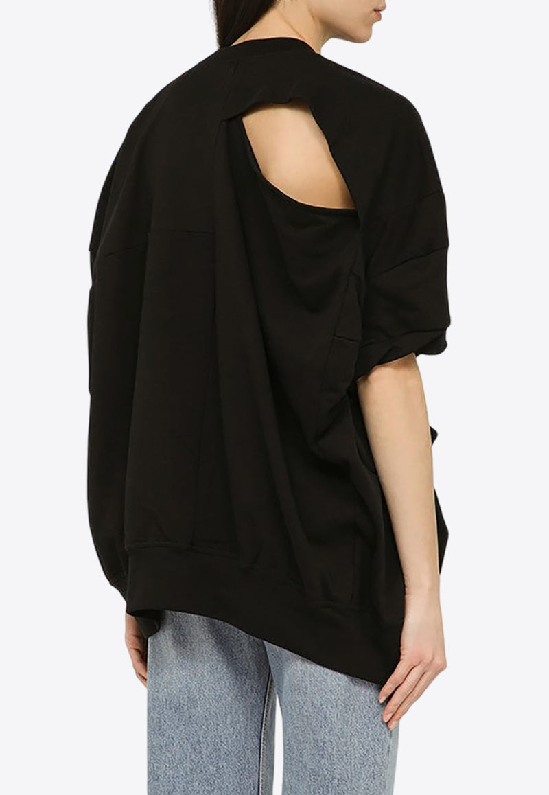 Vivienne Westwood Cut-Out Oversized T-shirt Black 3I01000OJ006N/O_VIVWE-N401