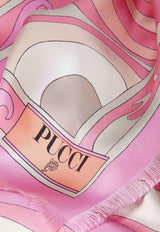 Pucci Large Marmo Print Silk Scarf 3RGB75 3RC43 2 Pink