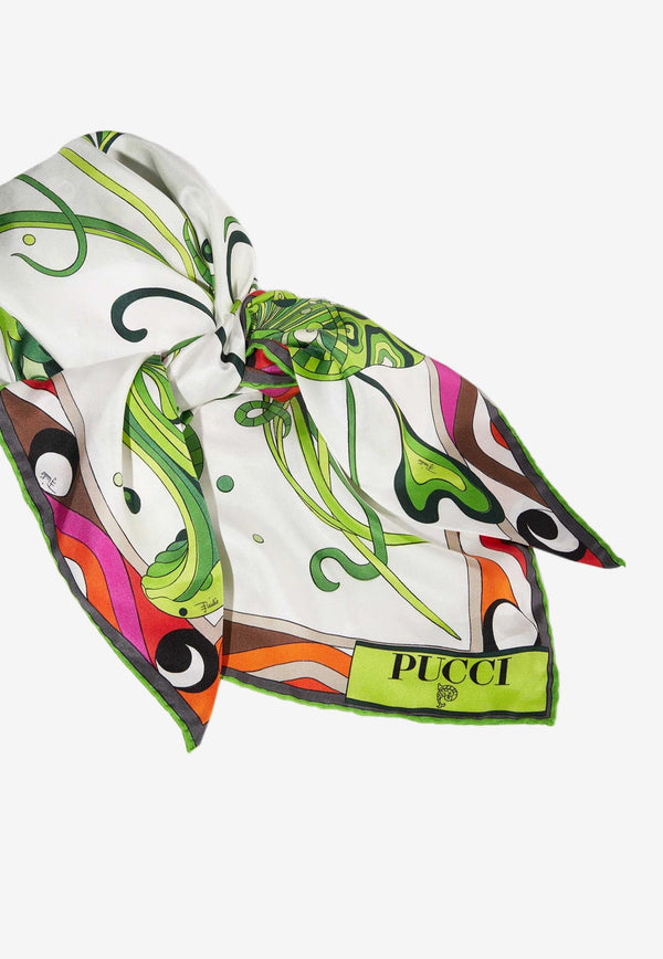 Pucci Patchwork Print Silk Cap 3RGF03 3R150 014 Multicolor